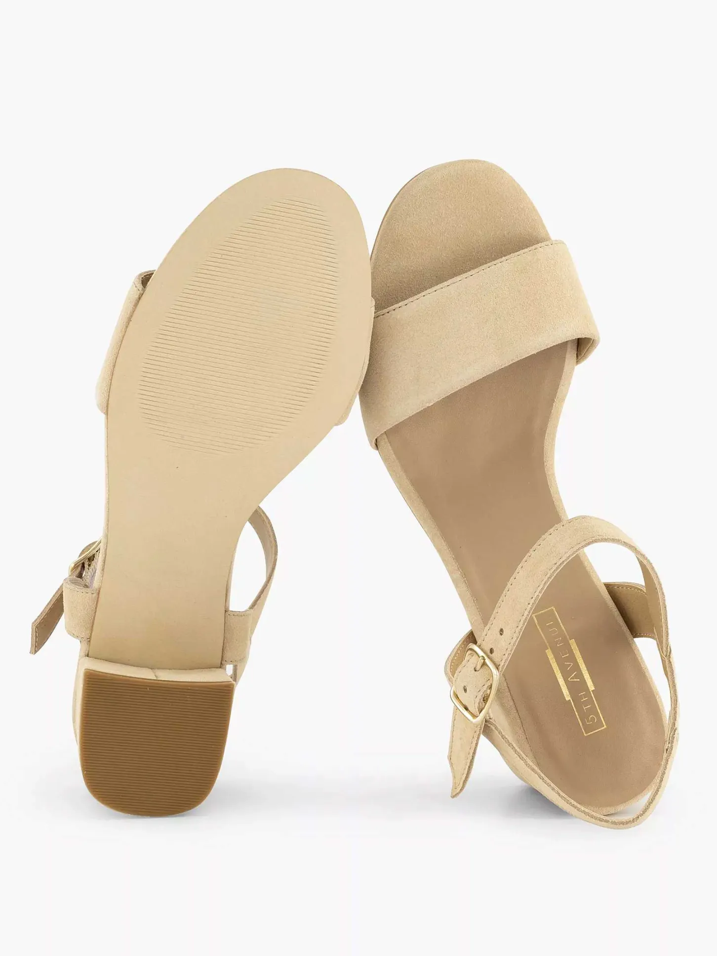 Outlet Beige Suede Sandalette Dames Pumps
