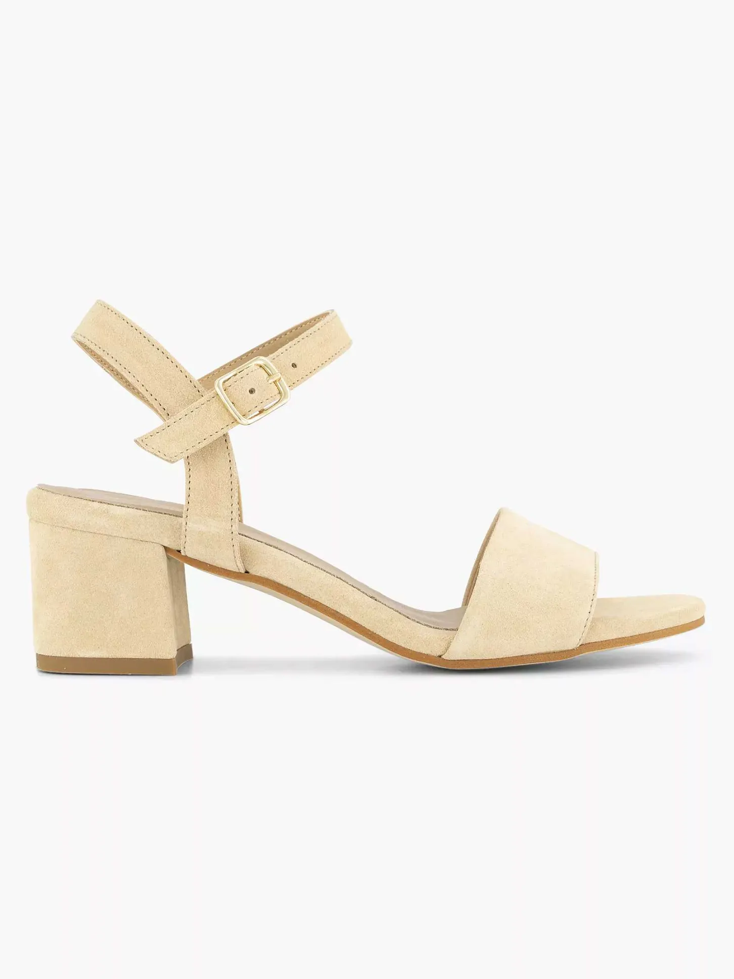 Outlet Beige Suede Sandalette Dames Pumps