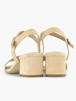 Outlet Beige Suede Sandalette Dames Pumps