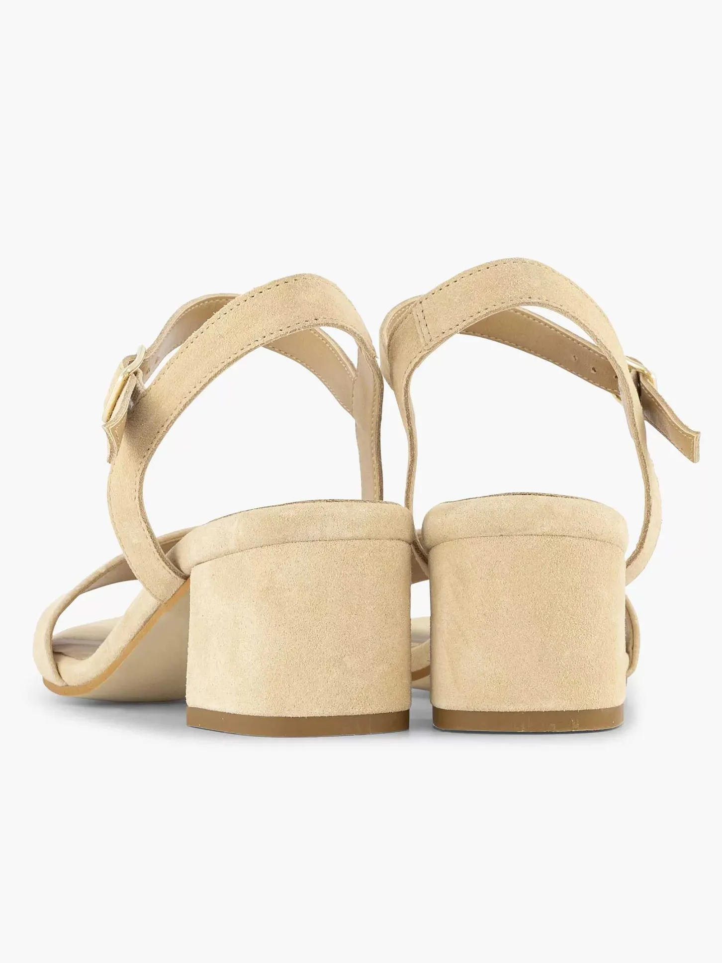 Outlet Beige Suede Sandalette Dames Pumps