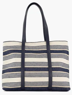 New Blauw/ Witte Strandtas Dames Online Exclusive Accessoires