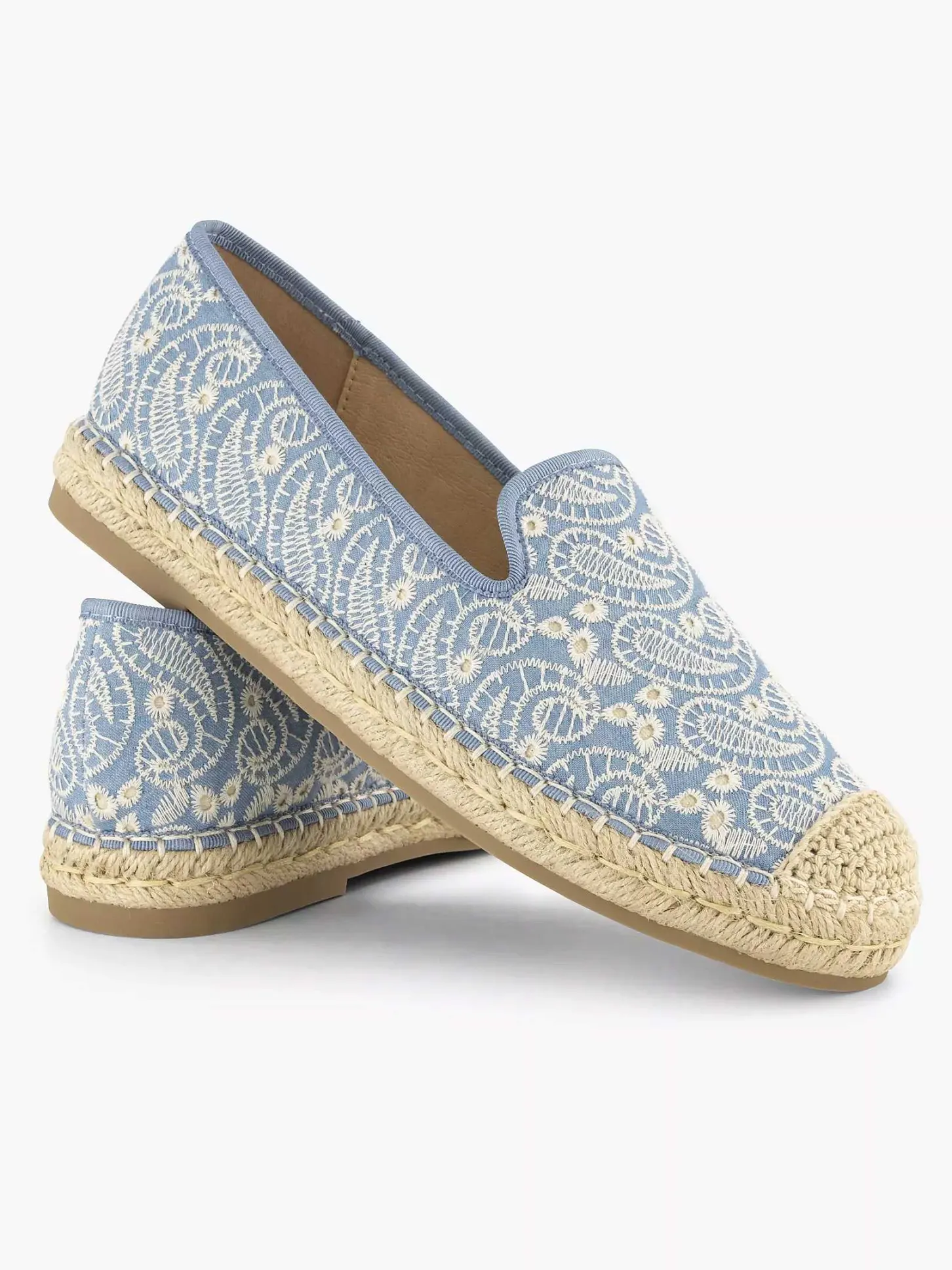 Sale Blauwe Espadrille Dames Instappers