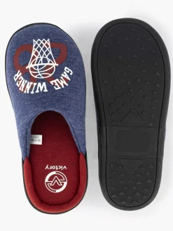 Blauwe Instap Pantoffel Kinderen Jongensschoenen