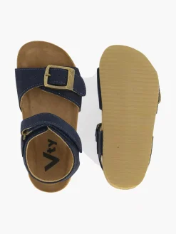 New Blauwe Leren Sandaal Klittenband Kinderen Jongensschoenen