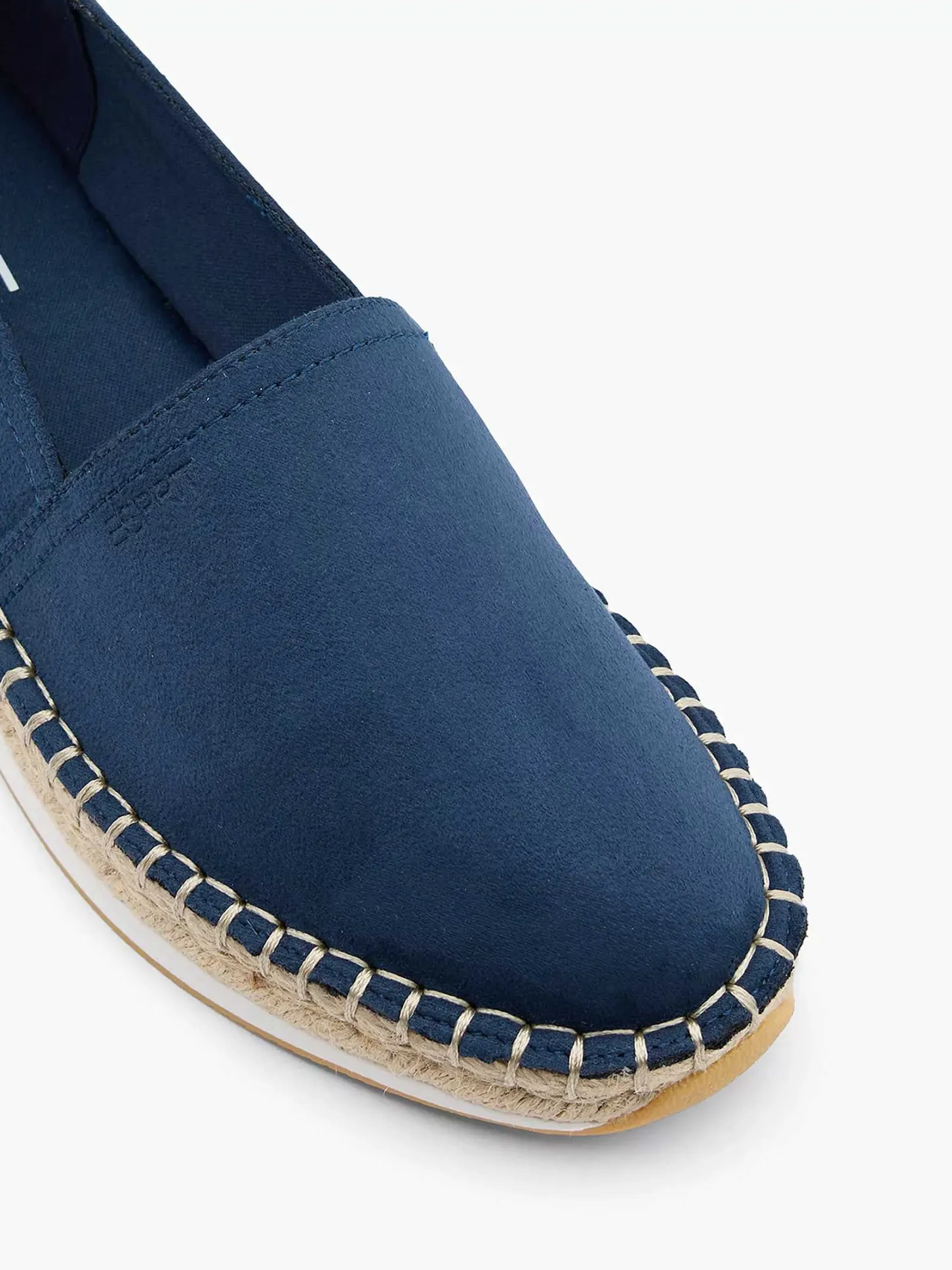 Outlet Blauwe Platform Espadrille Dames Instappers