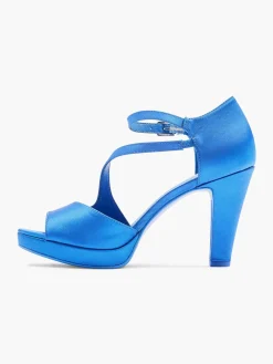 Blauwe Pump Satijn Dames Pumps