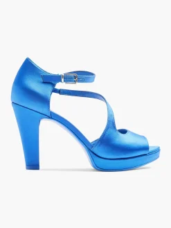 Blauwe Pump Satijn Dames Pumps