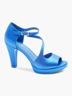 Blauwe Pump Satijn Dames Pumps