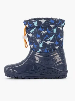 Discount Blauwe Regenlaars Dino Gevoerd Kinderen Babyschoenen