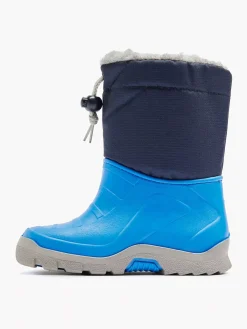 Outlet Blauwe Regenlaars Dino Gevoerd Kinderen Babyschoenen