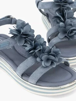 Sale Blauwe Sandaal Bloemen Kinderen Jongensschoenen