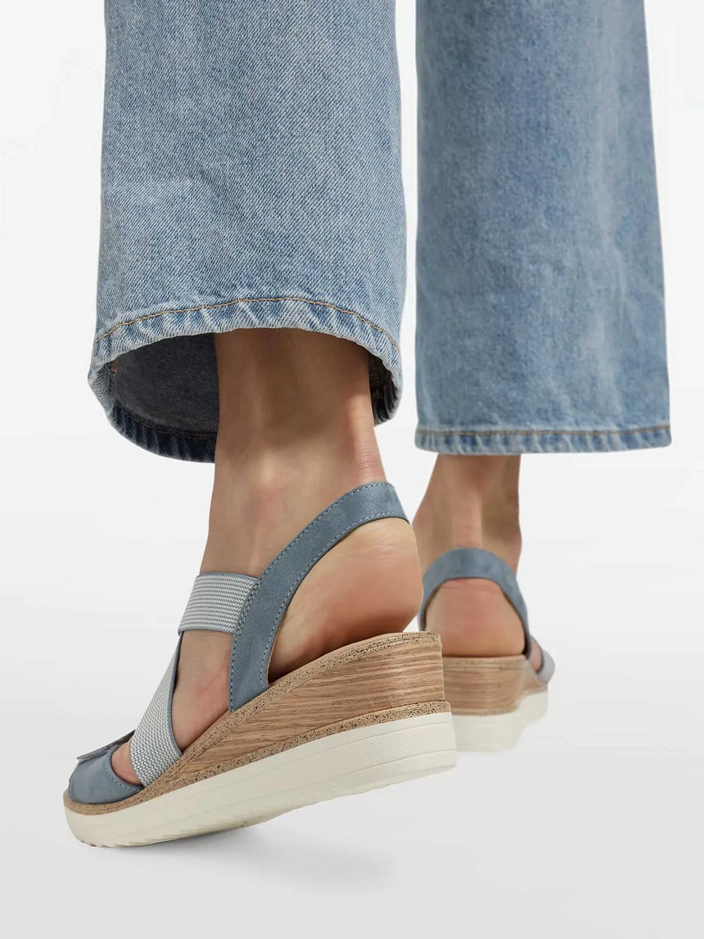 Discount Blauwe Sandalette Sleehak Dames Sandalen