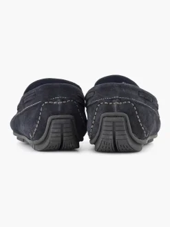 Discount Blauwe Suede Comfort Instapper Heren Instappers