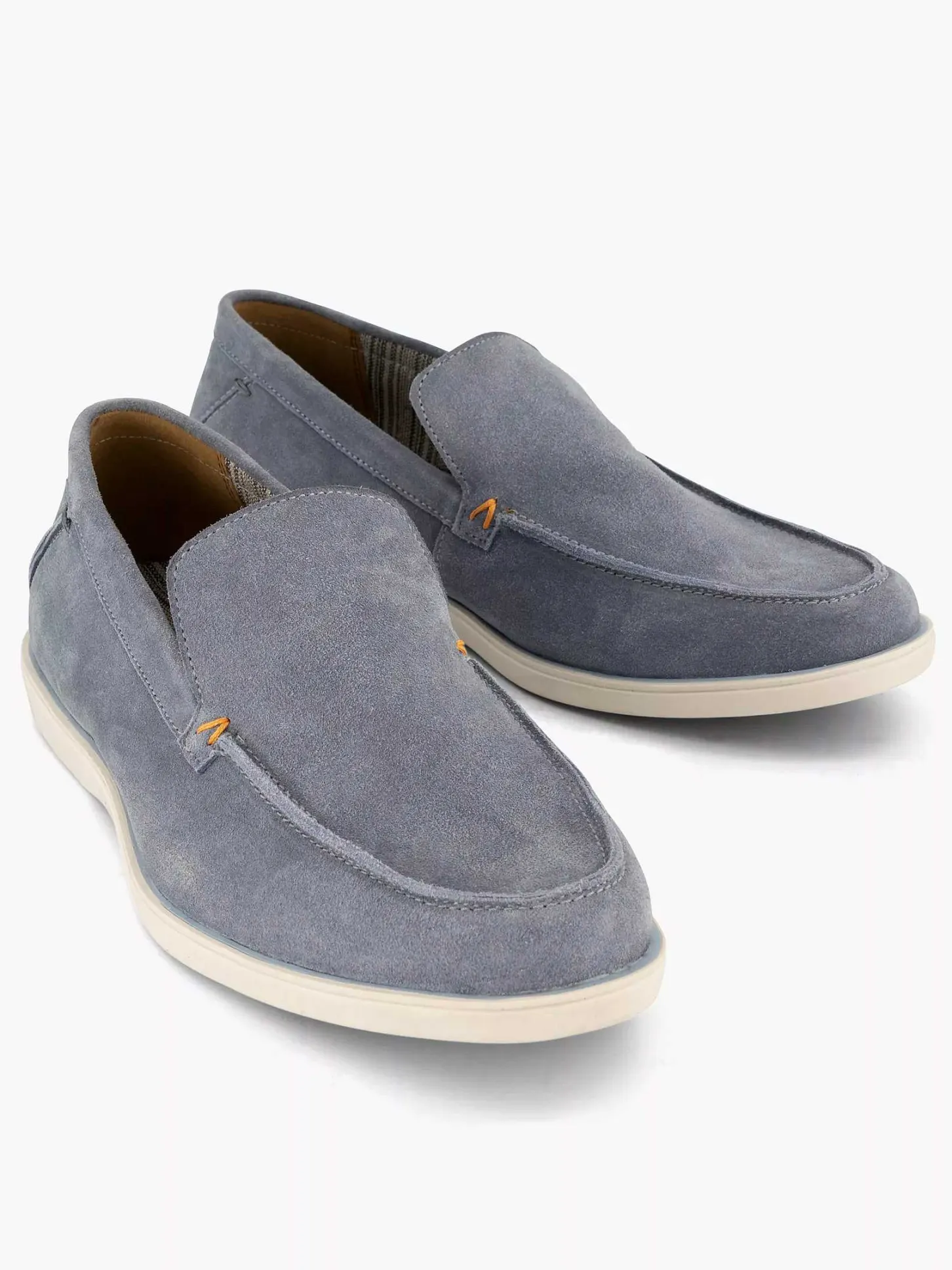 Hot Blauwe Suede Loafer Heren Instappers