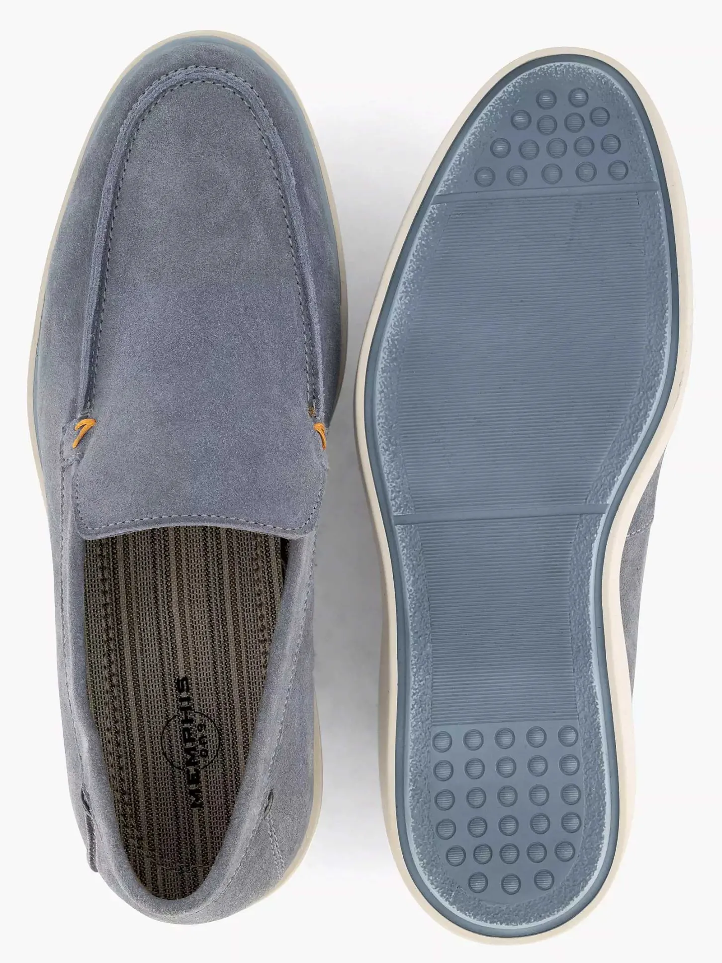 Hot Blauwe Suede Loafer Heren Instappers