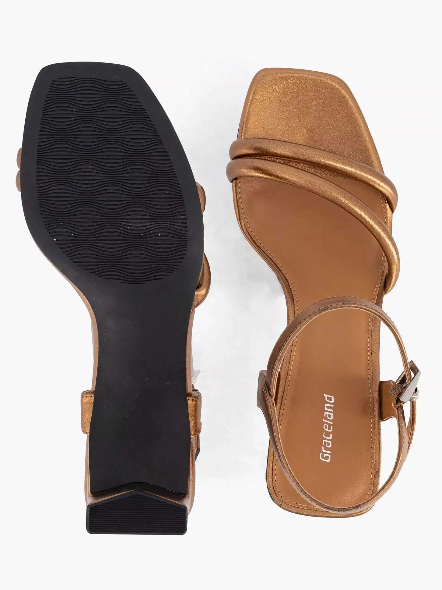Online Bronze Sandalette Dames Sandalen
