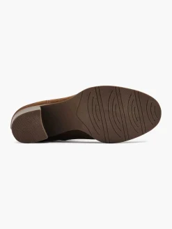 New Bruine Enkellaars Hak Dames Enkellaarzen & Boots