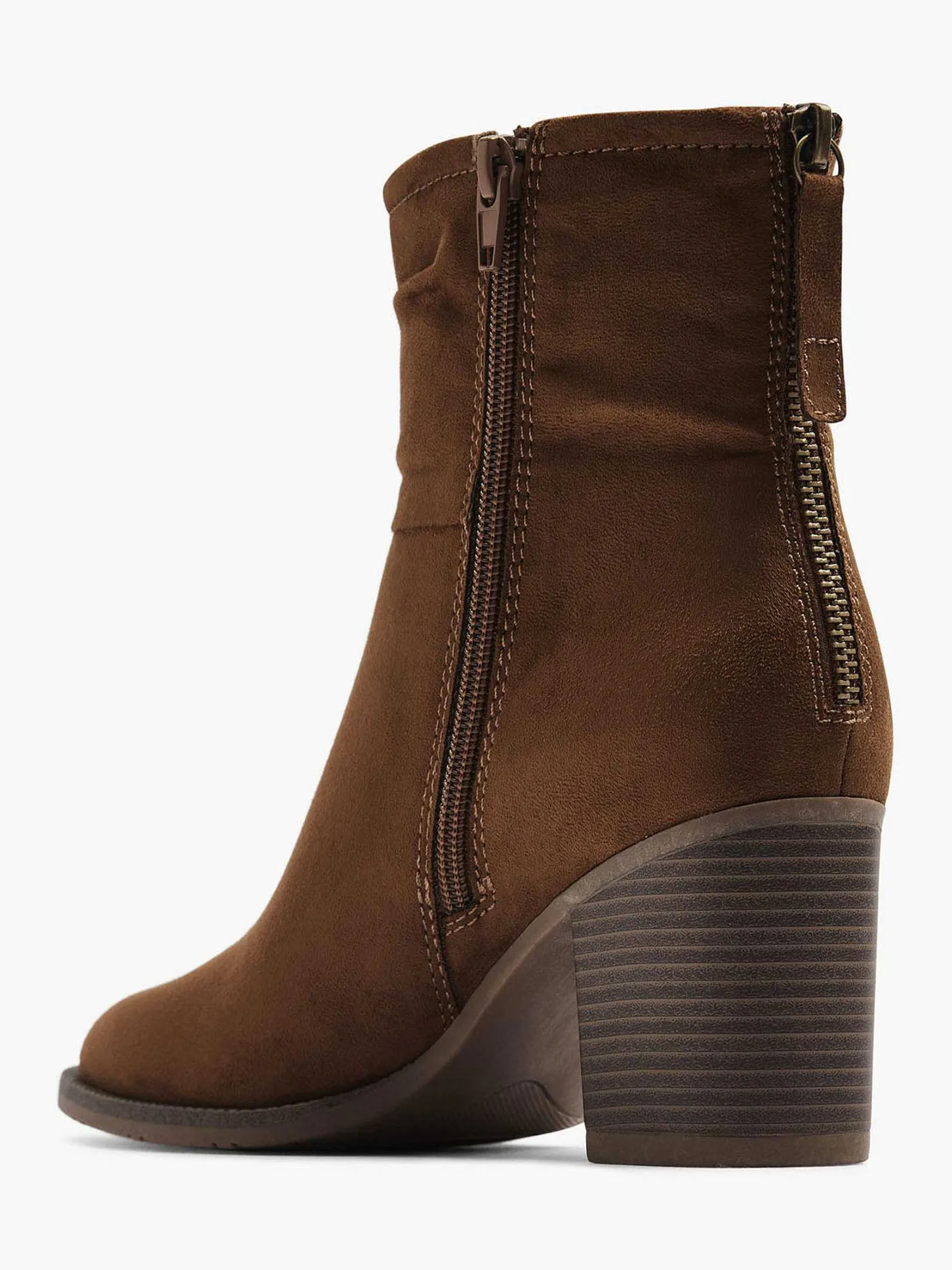 New Bruine Enkellaars Hak Dames Enkellaarzen & Boots