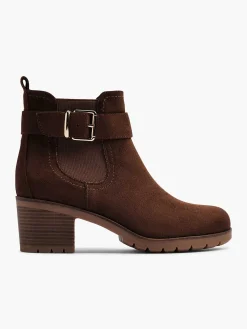 Bruine Enkellaars Siergesp Dames Enkellaarzen & Boots