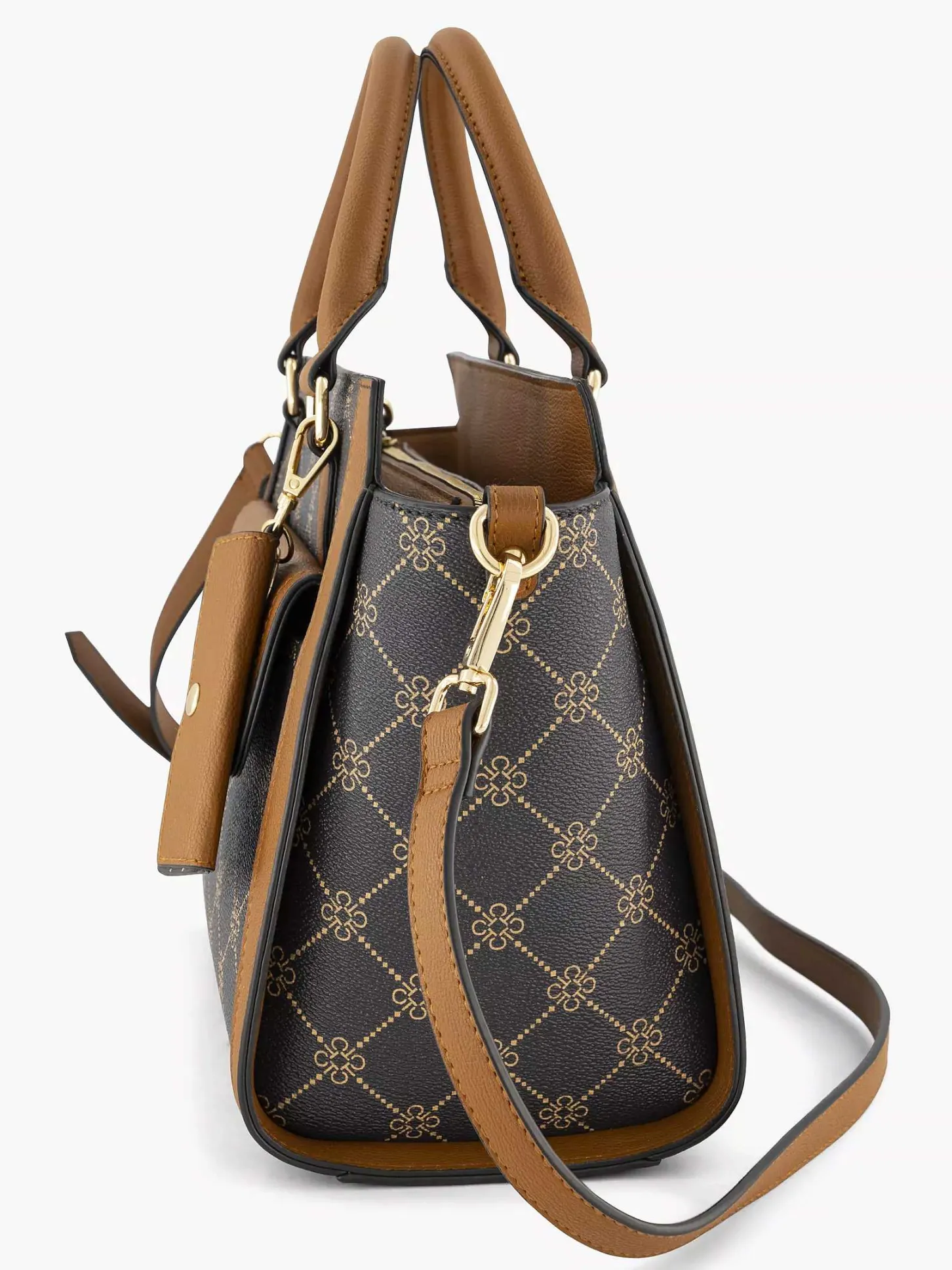 Discount Bruine Handtas Print Dames Online Exclusive Accessoires