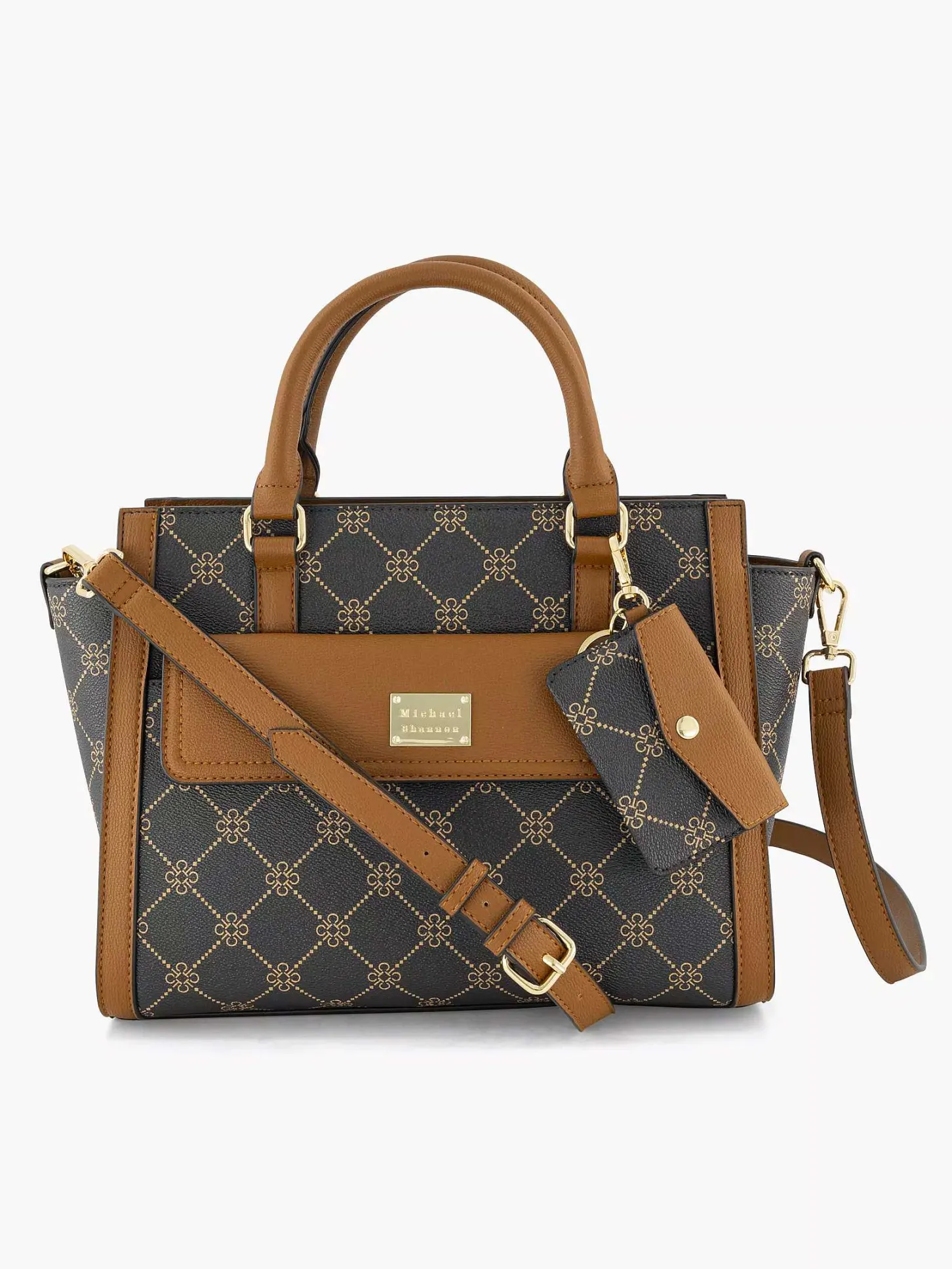 Discount Bruine Handtas Print Dames Online Exclusive Accessoires