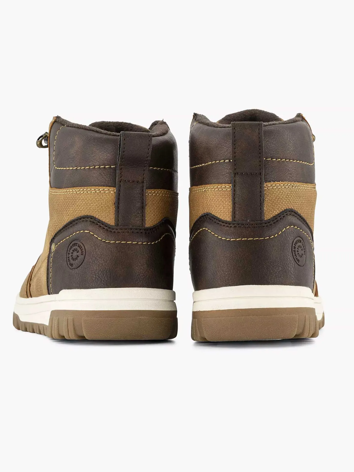 New Bruine Hoge Sneaker Heren Sneakers