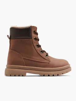 Sale Bruine Hoge Veterboot Kinderen Jongensschoenen