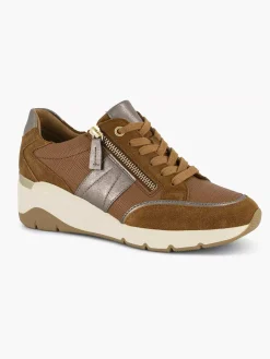 Best Bruine Leren Comfort Sneaker Dames Comfort Schoenen
