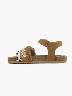 Discount Bruine Leren Sandalen Panterprint Kinderen Jongensschoenen