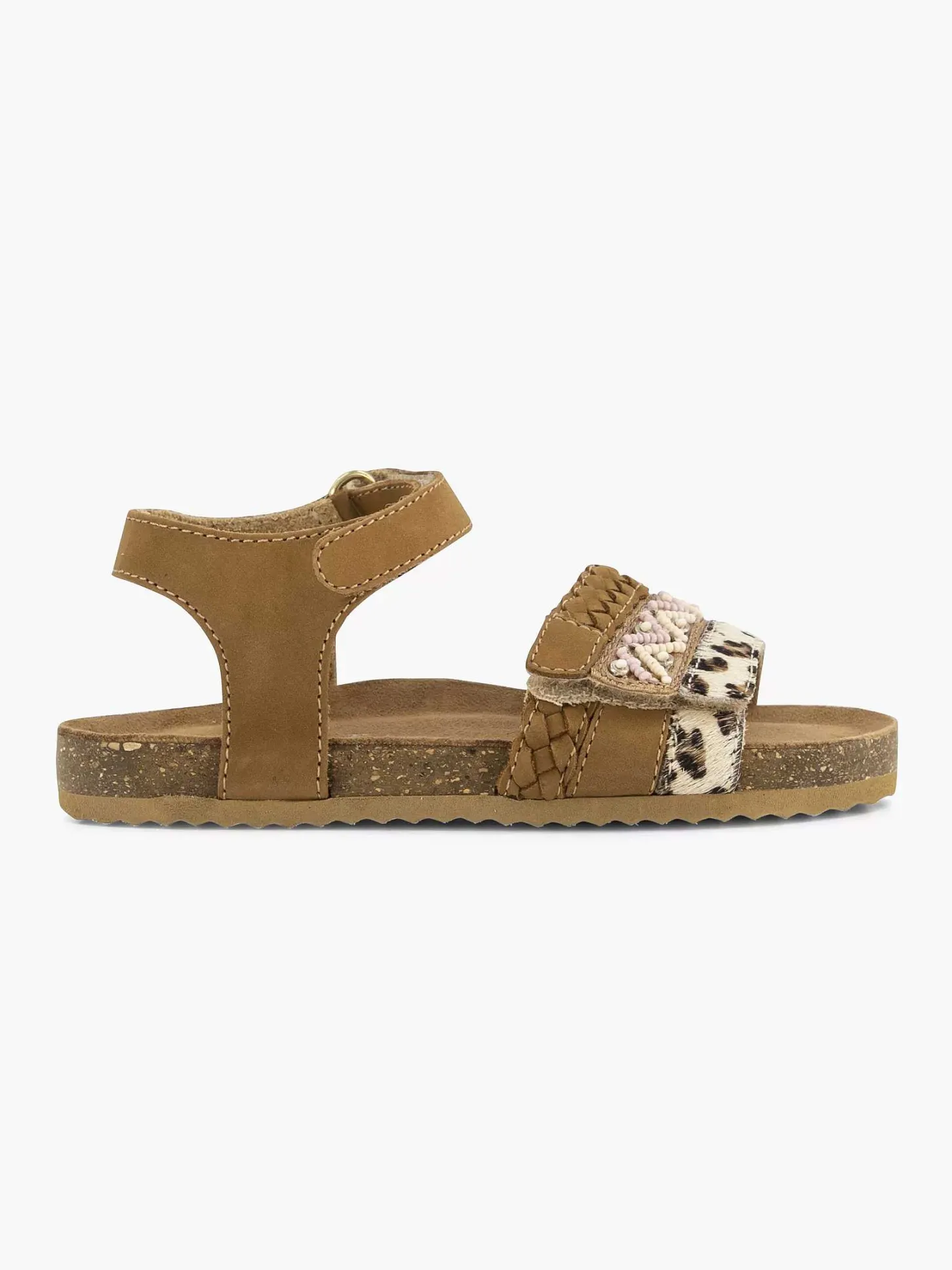 Discount Bruine Leren Sandalen Panterprint Kinderen Jongensschoenen
