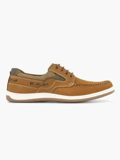 Online Bruine Leren Veterschoen Heren Geklede Schoenen