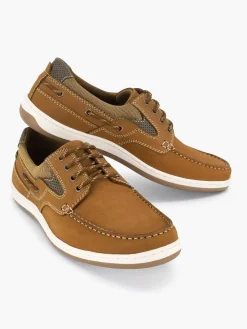Online Bruine Leren Veterschoen Heren Geklede Schoenen