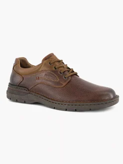 Online Bruine Leren Veterschoen Heren Geklede Schoenen