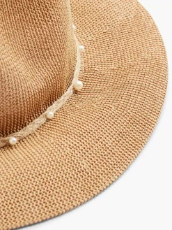 Bruine Rieten Strandhoed Dames Online Exclusive Accessoires