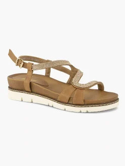 Clearance Bruine Sandaal Sierketting Dames Sandalen