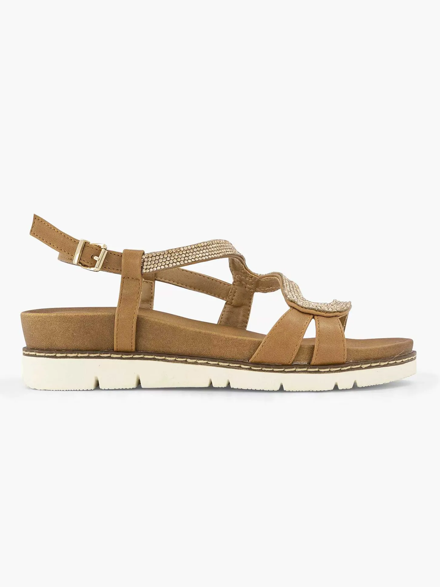Clearance Bruine Sandaal Sierketting Dames Sandalen