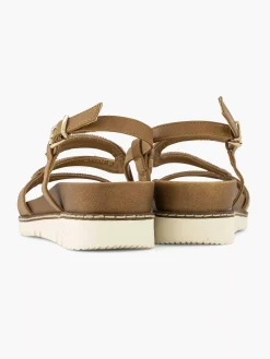 Clearance Bruine Sandaal Sierketting Dames Sandalen