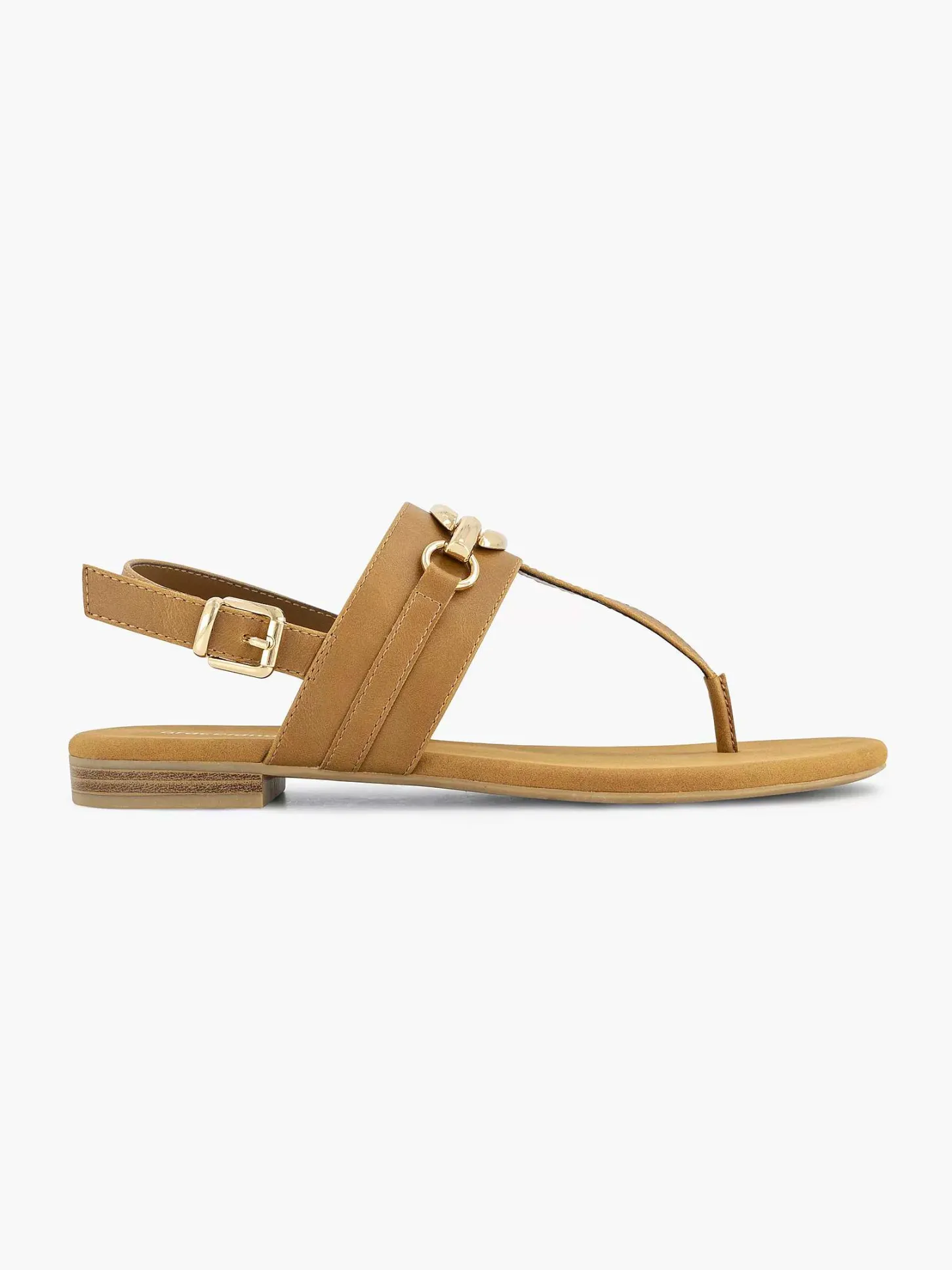 Outlet Bruine Sandaal Sierketting Dames Sandalen