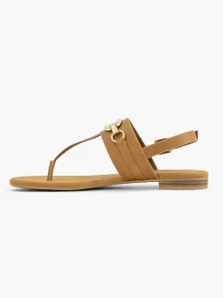 Outlet Bruine Sandaal Sierketting Dames Sandalen