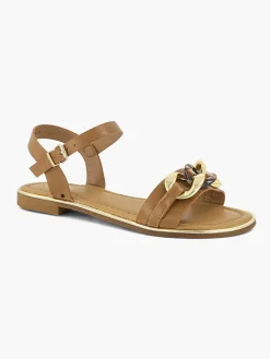 Best Bruine Sandaal Sierketting Dames Sandalen