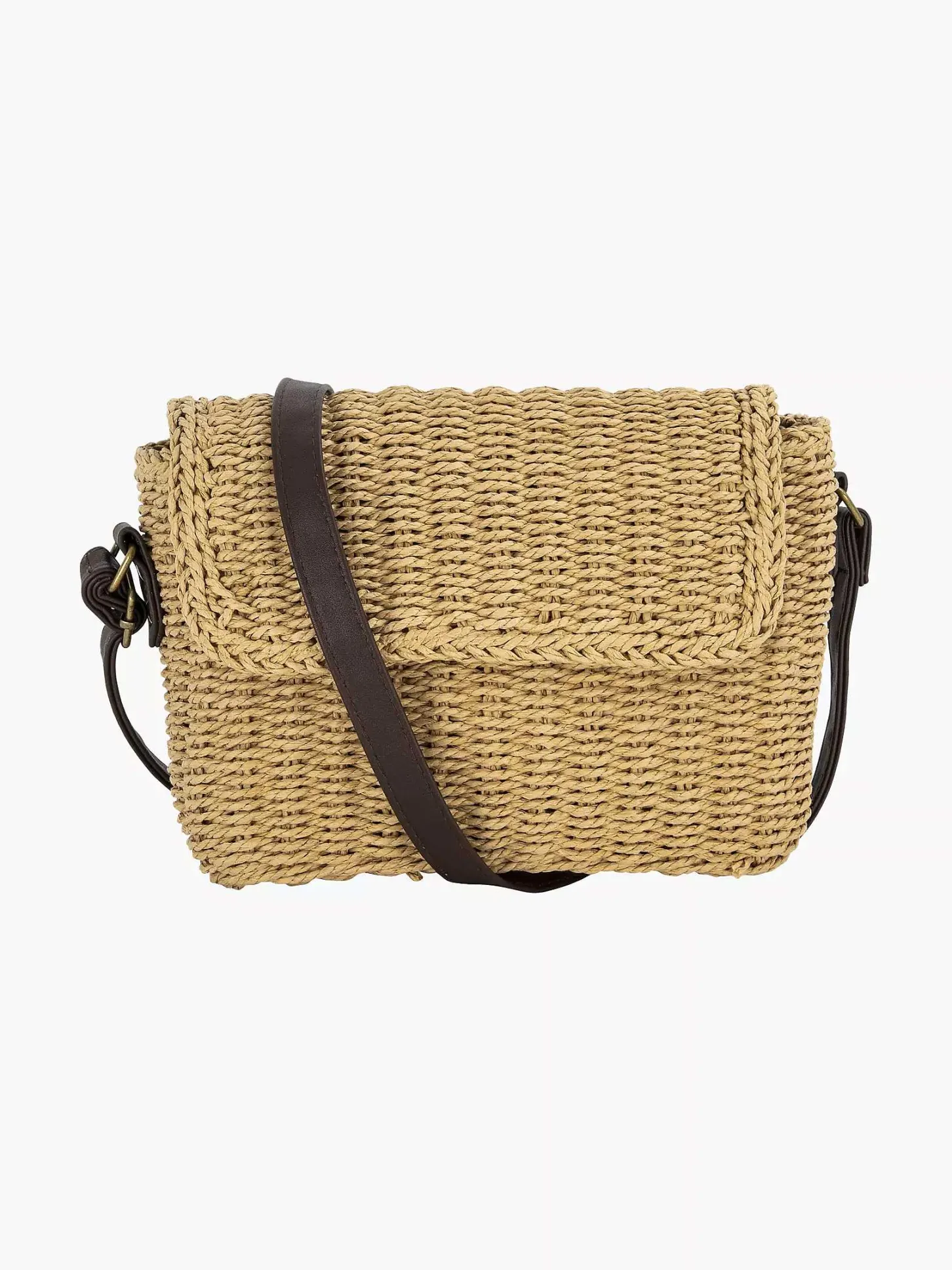 Bruine Schoudertas Riet Dames Online Exclusive Accessoires