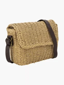 Bruine Schoudertas Riet Dames Online Exclusive Accessoires
