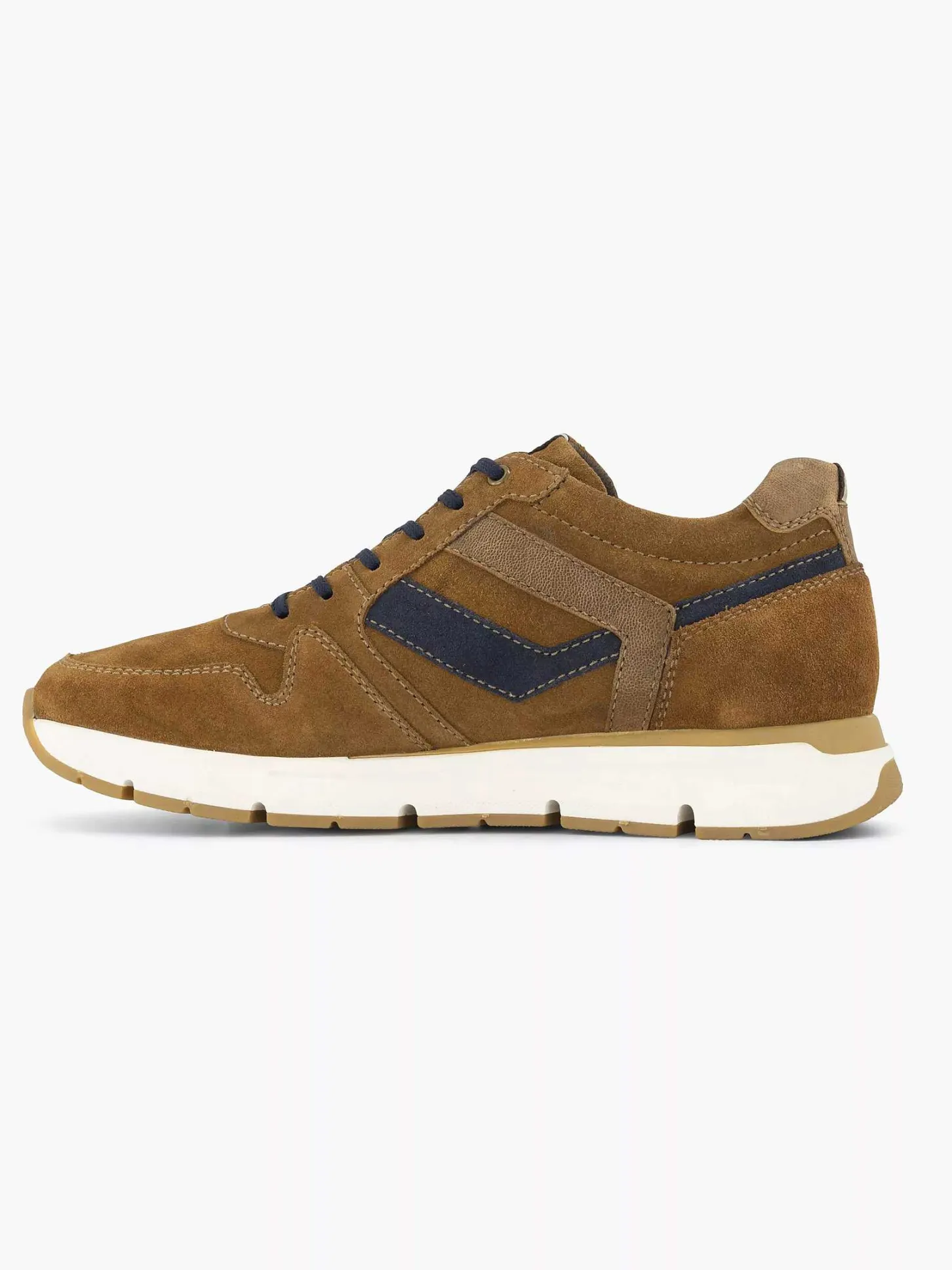 Sale Bruine Suede Sneaker Heren Sneakers