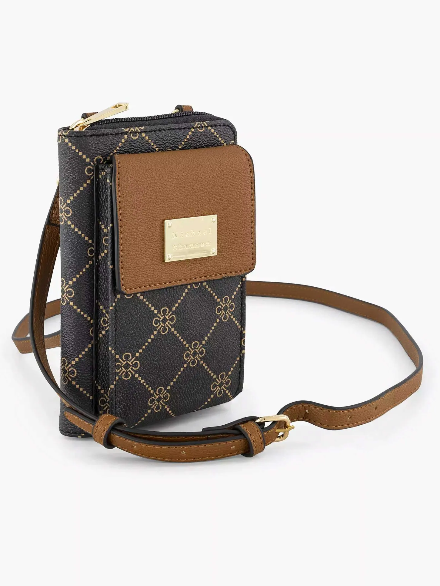 Outlet Bruine Telefoontas Print Dames Online Exclusive Accessoires