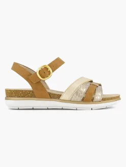 New Camel Sandaal Gespsluiting Dames Sandalen