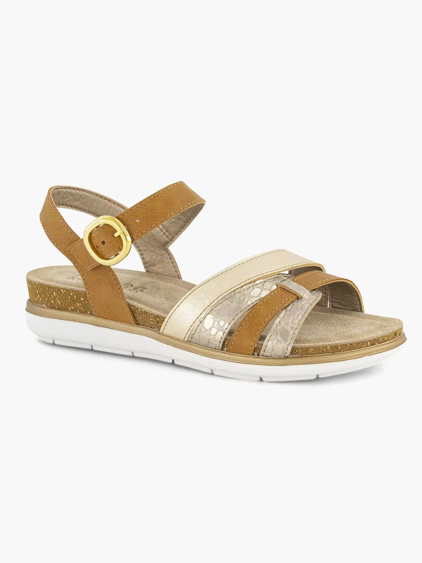 New Camel Sandaal Gespsluiting Dames Sandalen