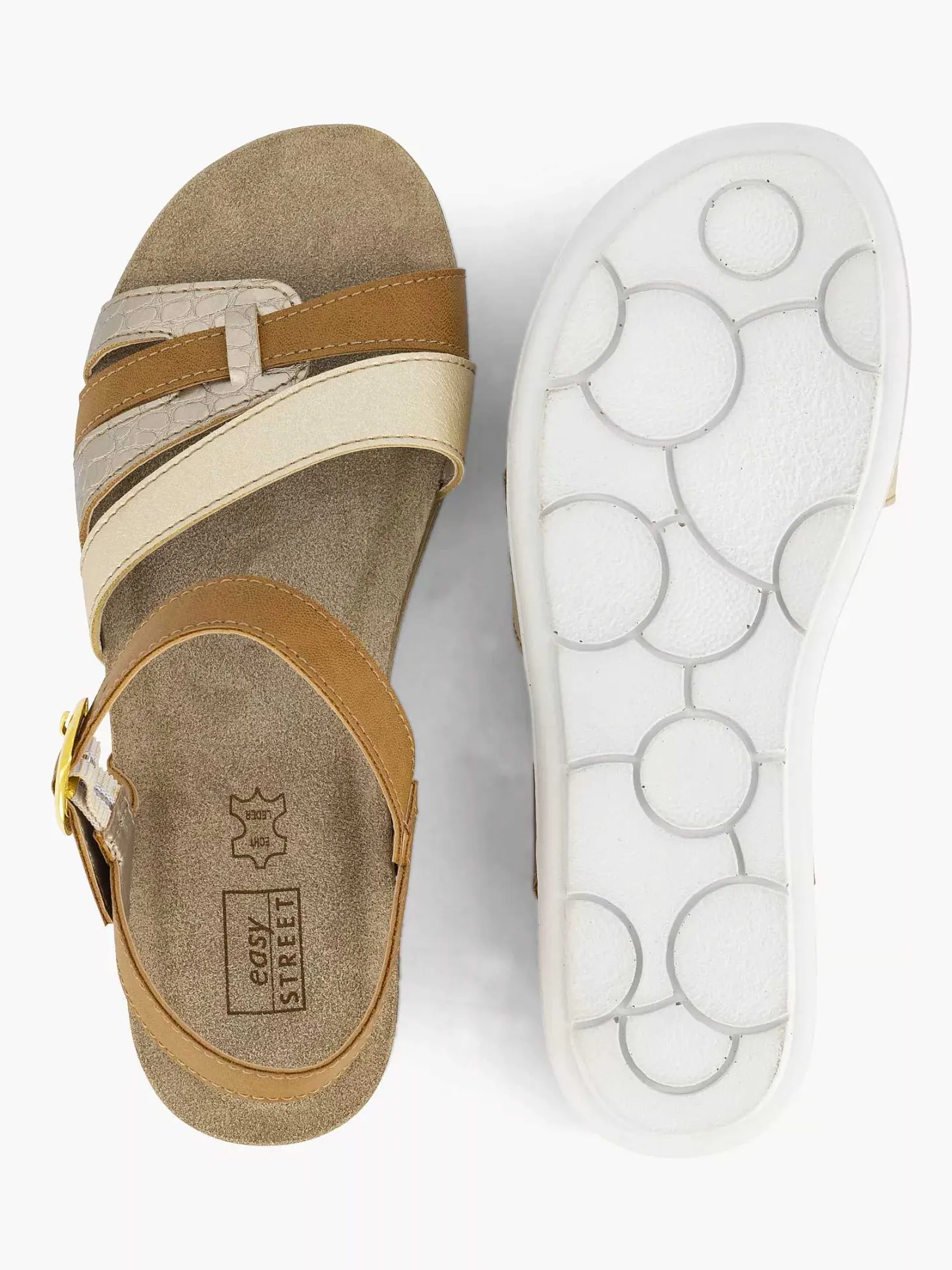 New Camel Sandaal Gespsluiting Dames Sandalen