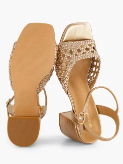 Champagne Sandalette Dames Sandalen