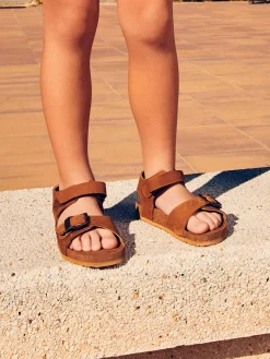 Cognac Leren Sandaal Kinderen Jongensschoenen