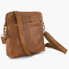 Outlet Cognac Leren Schoudertas Dames Online Exclusive Accessoires